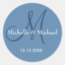 Zoek naar naam monogram stickers Dusty blauw