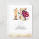 Recherche de quinceanera bleu marine invitations Feuille d'or
