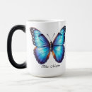 Recherche de papillon bleu morpho tasses Illustration