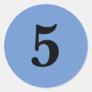 Recherche de 5 autocollants Nombre