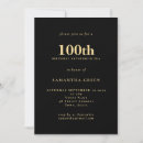Recherche de or et noir anniversaire invitations Élégant
