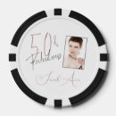 Recherche de cinquantième anniversaire jetons poker Élégant