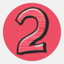 Zoek naar nummer twee stickers Getallen