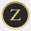 Recherche de z initial autocollants Noir