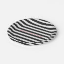 Recherche de lignes noires assiettes en papier Rayures