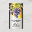 Recherche de raisins vigne cartes visite Dégustation de vin