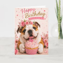 Recherche de bouledogue de de anniversaire cartes Mignon