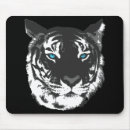 Recherche de yeux tigre tapis souris Blanc