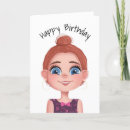 Recherche de grands yeux vœux cartes Fille