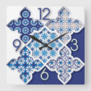 Recherche de style mandala horloges Bleu