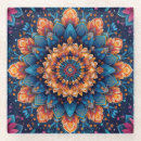 Recherche de mandalas dessous de verres Coloré