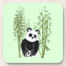 Recherche de panda dessous de verres Noir et blanc