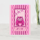Recherche de motif de hibou cartes postales Pour elle