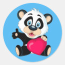 Recherche de panda valentine autocollants Animal