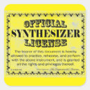 Recherche de humour musicien autocollants Synthétiseur