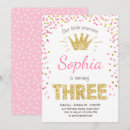 Recherche de troisième anniversaire invitations Princesse