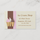 Recherche de cornet de crème glacée cartes visite Magasin