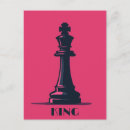 Zoek naar schaakstukken briefkaarten Koning