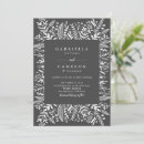 Recherche de design botanique noir invitations Noir et blanc