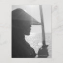 Recherche de guerrier samouraï cartes postales Noir et blanc