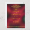 Recherche de style arabe invitations Rouge