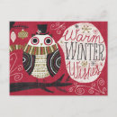 Recherche de chouette vœux cartes Rétro