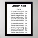 Recherche de price list posters Simple