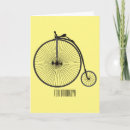 Recherche de vélo antique vœux cartes Roue haute