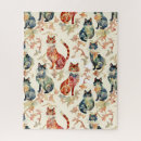 Zoek naar vintage katten puzzels Waterverf