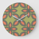 Recherche de motif orange horloges Floral