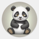 Recherche de panda noir et blanc autocollants Illustration