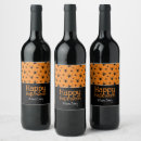 Recherche de halloween vin bouteilles vin étiquettes Noir et orange