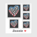 Recherche de drapeau américain patriotique autocollants Coeur