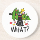Recherche de humour noël dessous de verres Noir