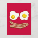 Recherche de oeufs plat cartes postales Bacon