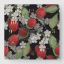 Recherche de fleurs de cerisier horloges Noir