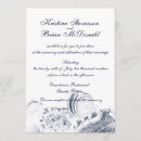 Recherche de coquillages de mariage invitations Bleu