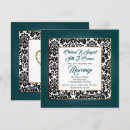 Recherche de turquoise noir mariage invitations Coeur