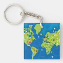 Recherche de cartes du monde porteclés Bleu