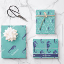 Recherche de hippocampe papier cadeau Nautique
