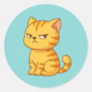 Zoek naar oranje kat stickers Groen