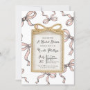Recherche de gold frame bridal shower invitations Élégant
