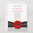 Recherche de pois noir rouge invitations Chic