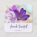Recherche de fleur de crocus cartes visite Violet