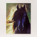 Recherche de cheval noir puzzles Poney