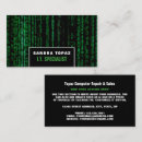 Recherche de données cartes visite Technologie informatique