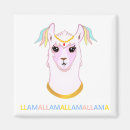 Recherche de llama magnets Dessin animé