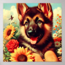 Recherche de peinture berger allemand posters Animaux domestiques