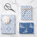 Recherche de chinois papier cadeau Bleu et blanc