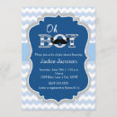 Recherche de moustache baby shower invitations Bleu